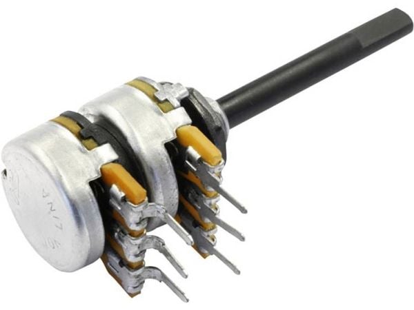 OMEG PC2G16BU CEP F22 F:35 A10K PC2G16BU CEP F22 F:35 A10K Drejepotentiometri Stereo 0,25 W 10 kΩ 1 stk