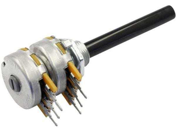 OMEG PC2G20BU CEBS F1 L:50 A220K Pyörivä potentiometri Stereo 0,2 W 220 kΩ 1 kpl