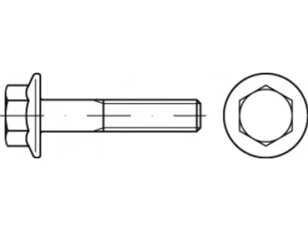 TOOLCRAFT sekskantskrue M12 60 mm utvendig sekskant stål galvanisert 100 stk