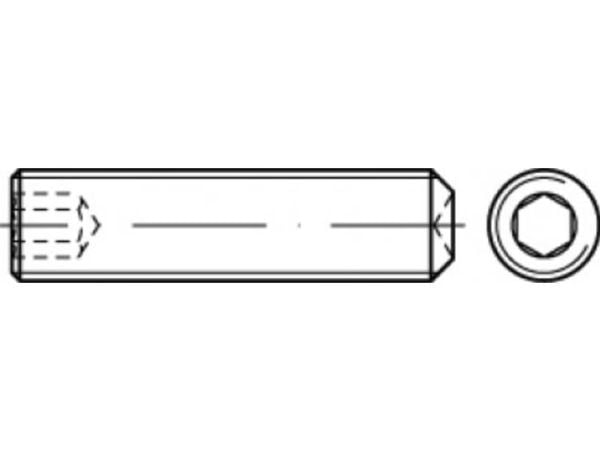 TOOLCRAFT gjengekran M6 35 mm, stål, galvanisert – 100 stk