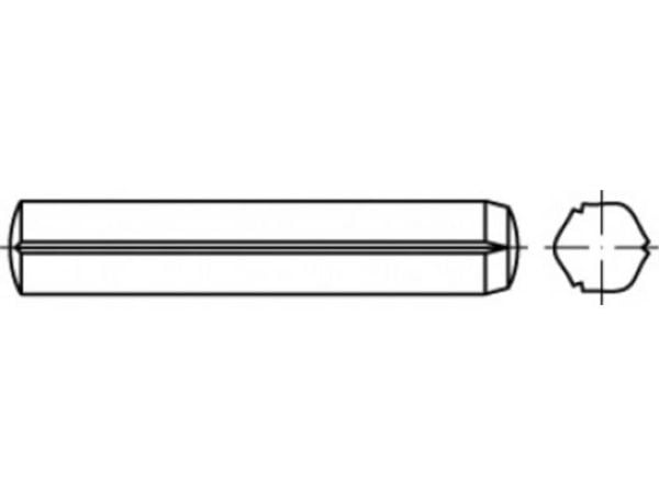 TOOLCRAFT TO-5437704 Sylinderspiker 10 mm stål 25 stk