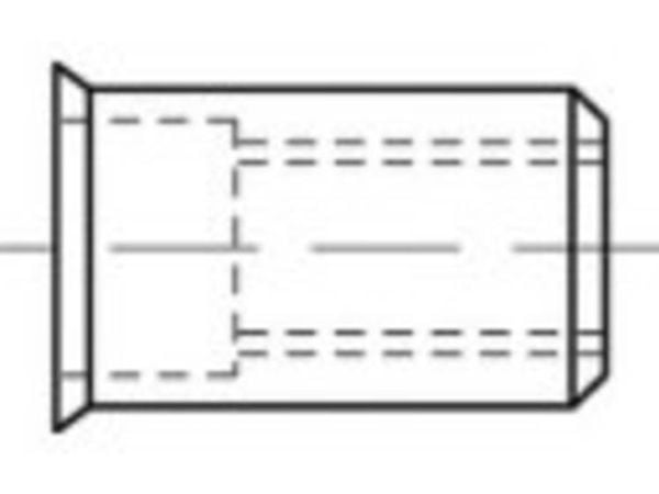 TOOLCRAFT TO-5444202 blindnittemutter M5, stål, 500 st