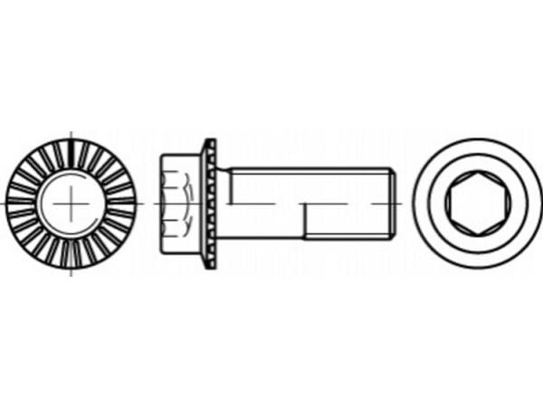 TOOLCRAFT TO-5444448 Sexkantsskruvar M12 45 mm sexkantsuttag 88912 100 st