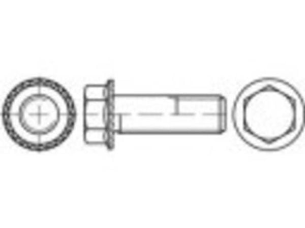 TOOLCRAFT TO-5444703 Låseskruer M10 25 mm Udvendig sekskant 88933 200 stk