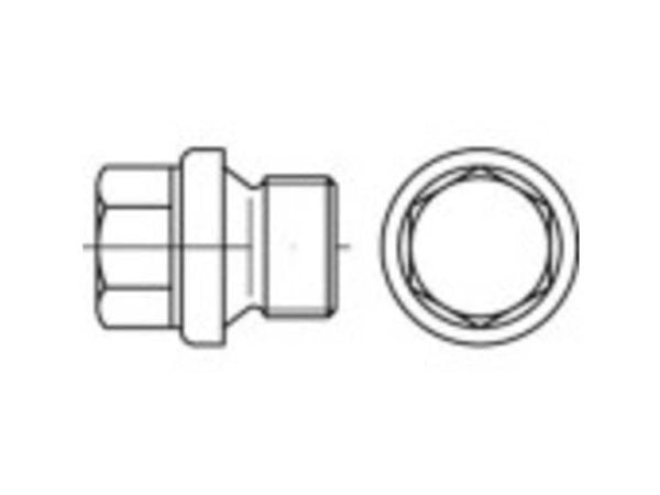 TOOLCRAFT låsskruvar 1/8 mm utvändig sexkant DIN 910 mässing 100 st