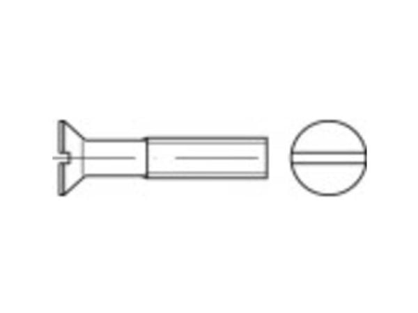TOOLCRAFT TO-5450190 Senkkiruuvit M5 12 mm nelikulmaiset DIN 963 Messinki 1000 kpl
