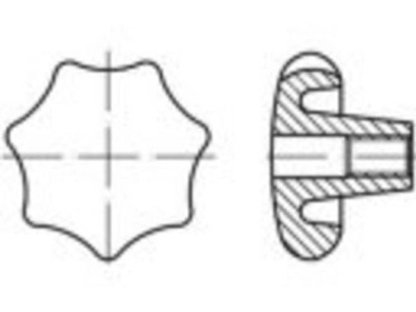 TOOLCRAFT stjernegrep i messing, plast TO-5453907 (10 stk.)