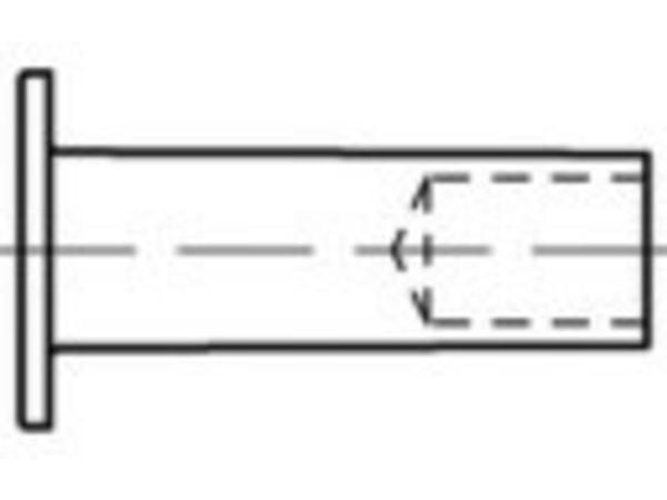 TOOLCRAFT TO-5454318 Hule rørnitter 8 mm 100 kpl 100 kpl