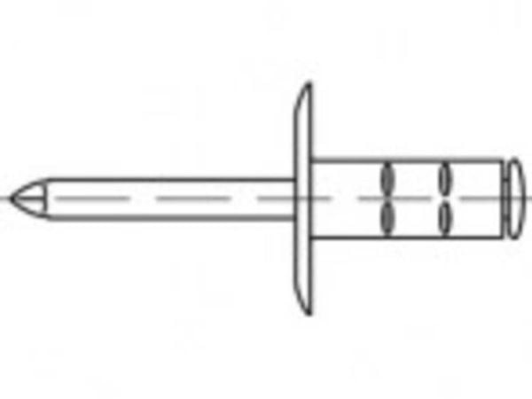 TOOLCRAFT blindnagler 3,2 mm 1000 stk TO-5455239