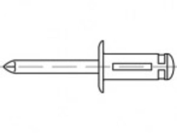 TOOLCRAFT TO-5455302 Avoin sokkonaula 4,8 mm 250 kpl