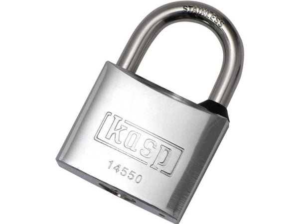Kasp K14540D hengelås 40 mm i rustfritt stål, nøkkellås
