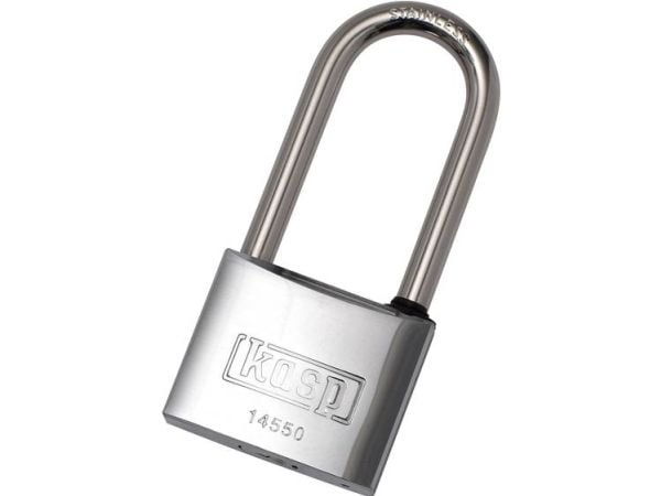 Kasp K14550L63D hengelås 50 mm i rustfritt stål nøkkellås
