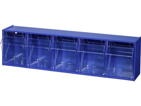 Allit 464430 taittokassamakasiini VarioPlus ProFlip 5 (B x K x T) 600 x 165 x 135 mm Blå , Läpinäkyvä 1 kpl