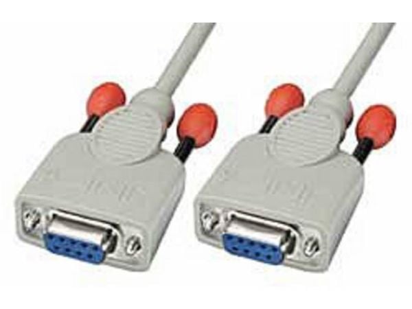 Lindy 3m Null modem cable, Valkoinen, 3 m, Naaras, Naaras