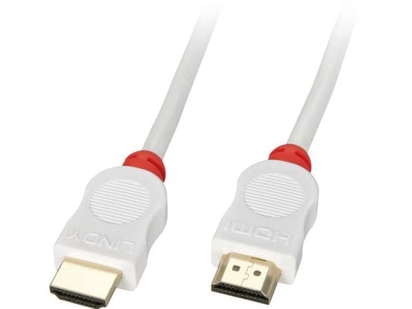 Lindy 41412, 2 m, HDMI Type A (Standard), HDMI Type A (Standard), Rød, Hvit