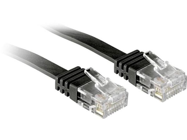 Lindy 47525, 10 m, Cat6, U/UTP (UTP), RJ-45, RJ-45, Svart