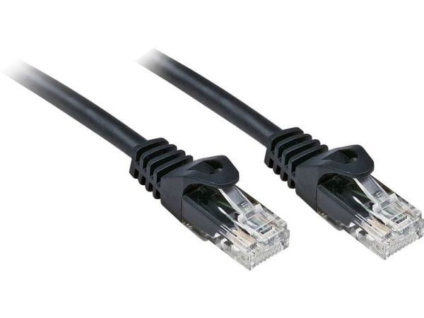 Lindy 48191, 0,5 m, Cat6, U/UTP (UTP), RJ-45, RJ-45, Svart