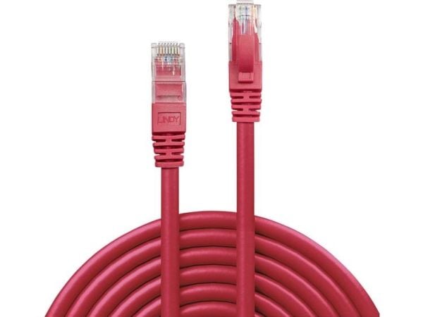 Lindy 48035, 5 m, Cat6, U/UTP (UTP), RJ-45, RJ-45, Rød