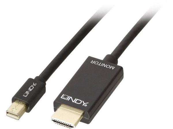 Lindy 36926, 1 m, HDMI-tyyppi A (vakio), Mini DisplayPort, Uros, Uros, 3840 x 2160 pikseliä