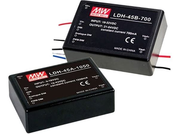 MEAN WELL LDH-45A-1050DA, 45 W, 1,05 A, 43 V, 53 mm, 75 mm, 22,7 mm