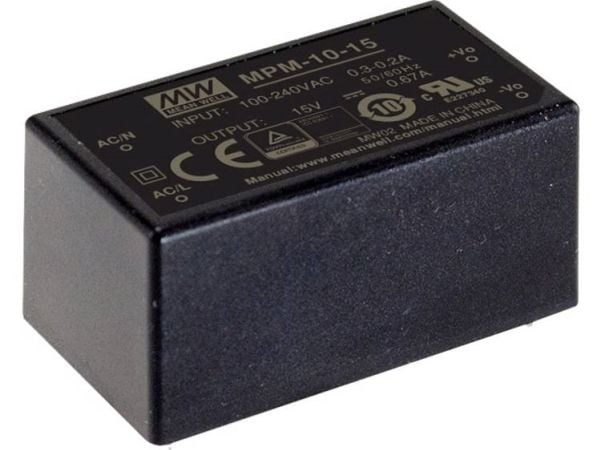 MENER GODT MPM-10-24, 80-264V, 10W, 24V, 0,42A, RoHS, 45,7mm