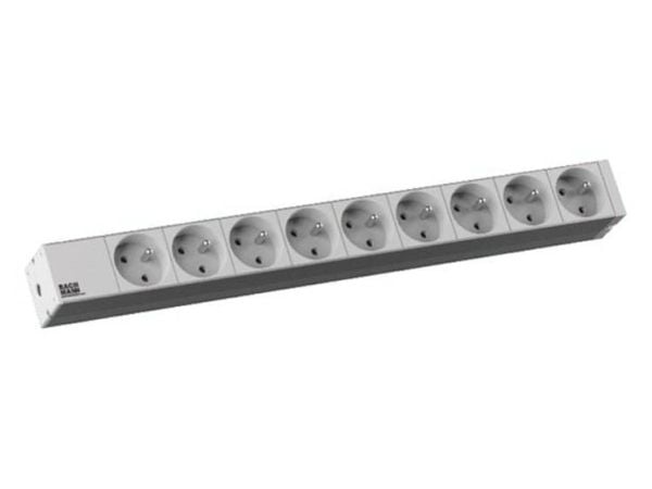 Bachmann 9x UTE, 2m, 2 m, Tyyppi F, Muovi, Harmaa, Muovi, 9 AC-pistorasia(a)