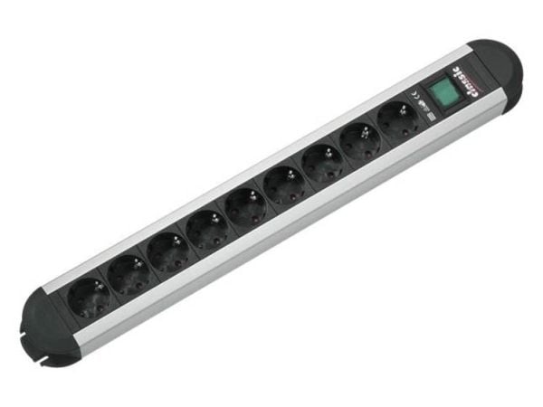 Bachmann PRIMO, 1,75 m, Musta, Harmaa, 9 AC-pistorasia(a), 3680 W, 16 A, 71 mm