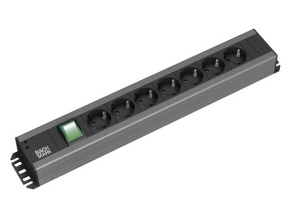 Bachmann 300.004, 2 m, Musta, Harmaa, 9 AC-pistorasia(a), 74 mm, 617 mm, 45 mm