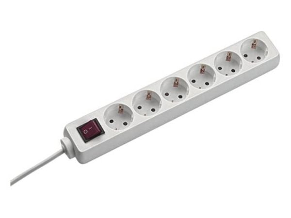 Bachmann 381.244S, 6 AC-pistorasia(a), Valkoinen, Muovi, 3600 W, 460 g, 41 x 370 x 56 mm