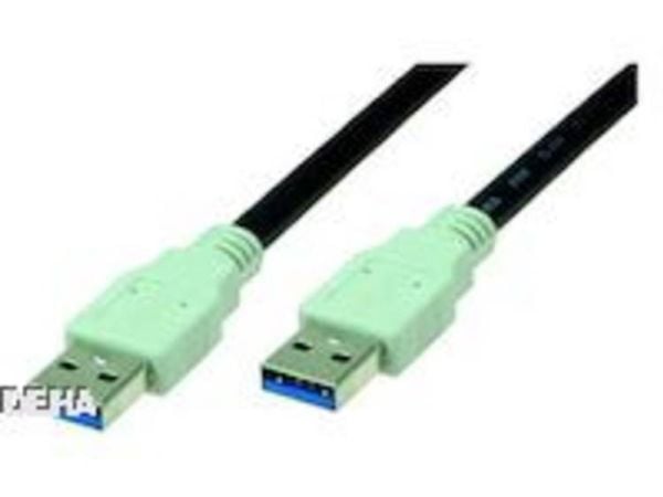 Bachmann USB 3.0 Tilslutningskabel [1x USB 3.0 stik A - 1x USB 3.0 stik A] 3.00 m Sort, Grå