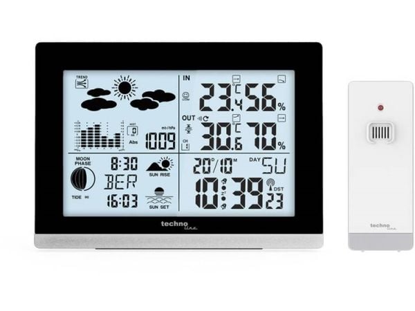 Technoline WS 6762, Svart, Inne Barometer, Inne hygrometer, Inne Termometer, Utendørs Barometer, Utendørs Fuktighetsmåler,..., Barometer, Hygromete...