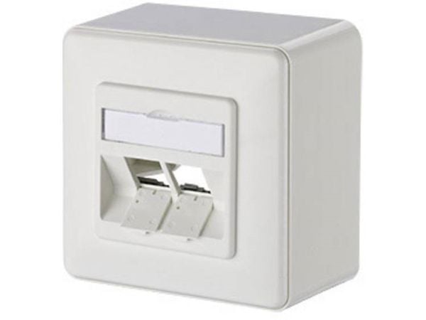 METZ CONNECT 130B10D20002-E, 2 x RJ-45, Valkoinen, 85 mm, 43 mm, 85 mm