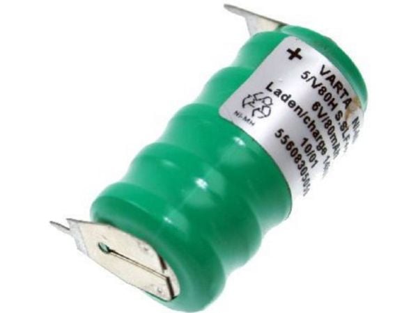 Varta V5/80H-SLF knappcellebatteri oppladbart 80H NiMH 80 mAh 6 V (1 stk)