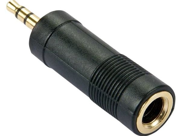 Lindy 35621, 3.5mm, 6.3mm, Svart