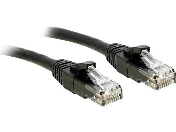 Lindy 48085, 30 m, Cat6, U/UTP (UTP), RJ-45, RJ-45, Svart