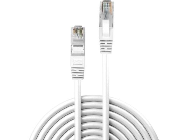 Lindy 48100, 30 m, Cat6, U/UTP (UTP), RJ-45, RJ-45, Hvit