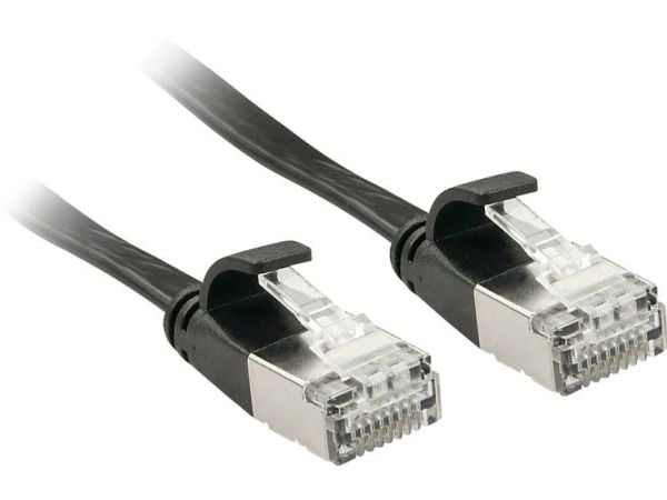 Lindy 47483, 3 m, Cat6a, U/FTP (STP), RJ-45, RJ-45, Svart