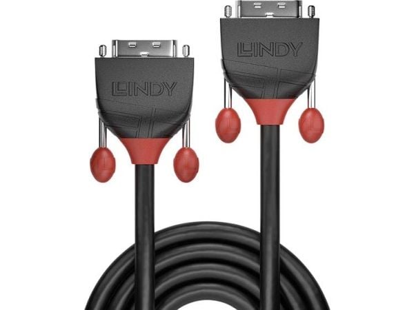 Lindy 36253, 3 m, DVI-D, DVI-D, Hanstik, Hanstik, Svart