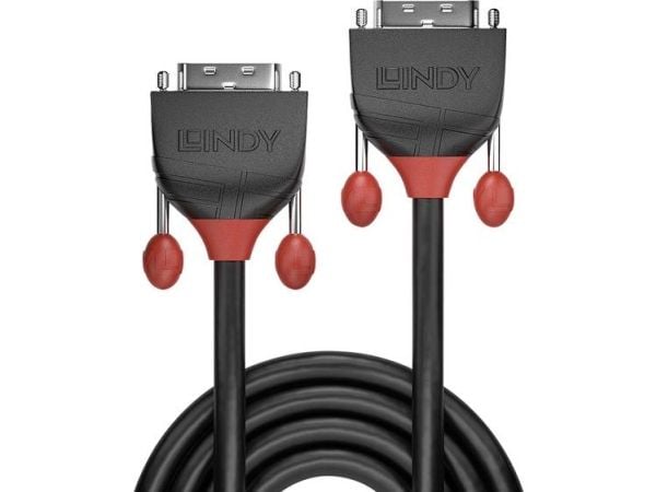 Lindy 36257, 3 m, DVI-D, DVI-D, Hankjønn, Hankjønn, Sort