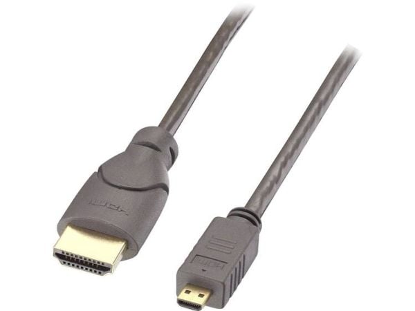 Lindy 41350, 0,5 m, HDMI-tyyppi A (vakio), HDMI-tyyppi D (mikro), 3D, 10,2 Gbit/s, musta