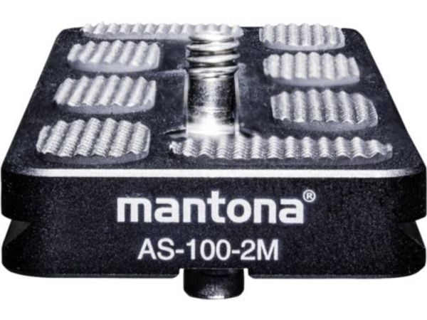 Mantona mantona mantona AS-100-2M pikalukituslevy Lynkoblingsplade Udvendigt gevind=1/4, 3/8