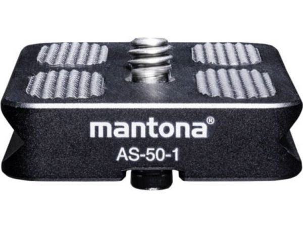 Mantona mantona AS-50-1 pikakiinnityslevy Lynkoblingsplade Udvendigt gevind=1/4