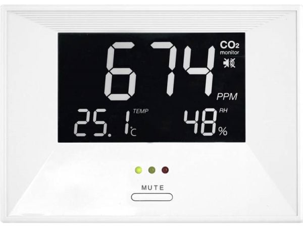TFA AIRCO2NTROL LIFE - Thermo-hygro-CO2-måler - digital - hvit