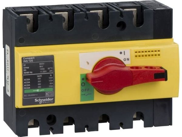 Schneider isolationsbrytare 4P 125A INS125 (28927)