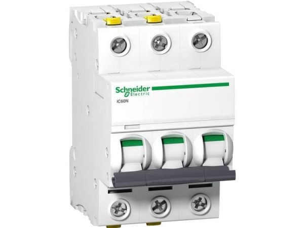 Automaattisuojakytkin iC60N D 3P 20A 6KA