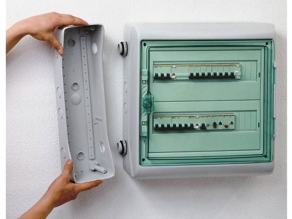 Schneider Electric kontrollboks, hus 138x460 mm, 3 hull, grå (13973)