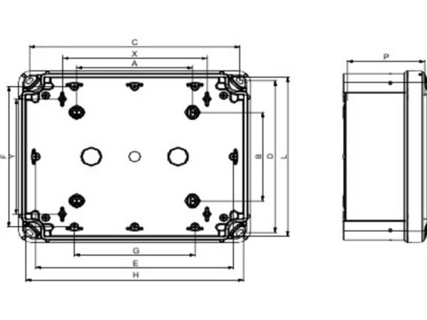 Schneider Electric NSYTBP19168 PC-kaappi 150 x 192 x 87 Polykarbonaatti Gråhvid (RAL 7035) 1 kpl 1 kpl