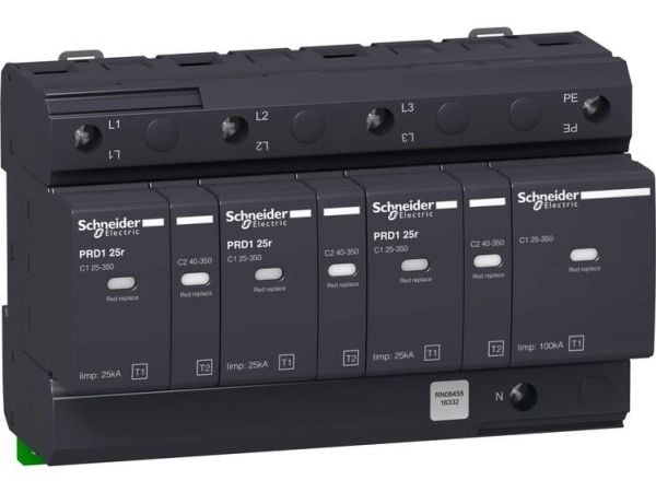 Schneider overspenningsavleder B+C 4P 25kA med PRD1-signalering (16332)