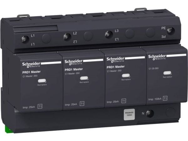 Schneider B 4P 100kA överspänningsskydd med signalering PRD1 MASTER (16363)