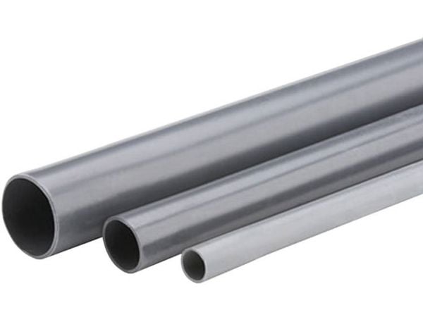 Fiap 2489, Avløpsrør, Polyvinylklorid (PVC), Grå, 1 m, 1,2 cm, 1 mm